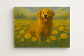 Golden Friend in the Daisies