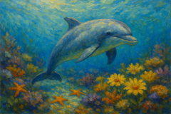 Dolphin in the Coral Garden