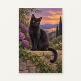 Amber Eyes at Dusk Paint by Numbers Kit — original artwork displayed as a canvas on a warm off-white wall.