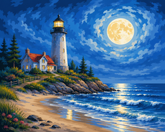 Moonlit Lighthouse