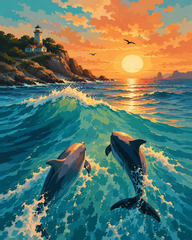 Dolphin Sunset