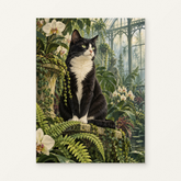 Greenhouse Sentinel Paint by Numbers Kit — original artwork displayed as a canvas on a warm off-white wall.