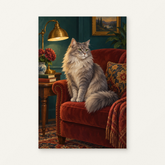 The Velvet Evening Paint by Numbers Kit — original artwork displayed as a canvas on a warm off-white wall.
