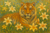 Tiger in the Lilies