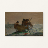 The Herring Net — complete artwork displayed on a canvas against a warm off-white wall.