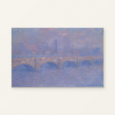 Waterloo Bridge, Sunlight Effect — complete artwork displayed on a canvas against a warm off-white wall.