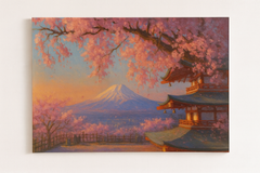 Japan Sakura über Fuji 