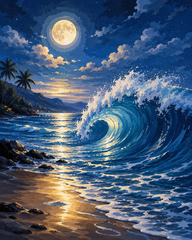 Moonlit Wave