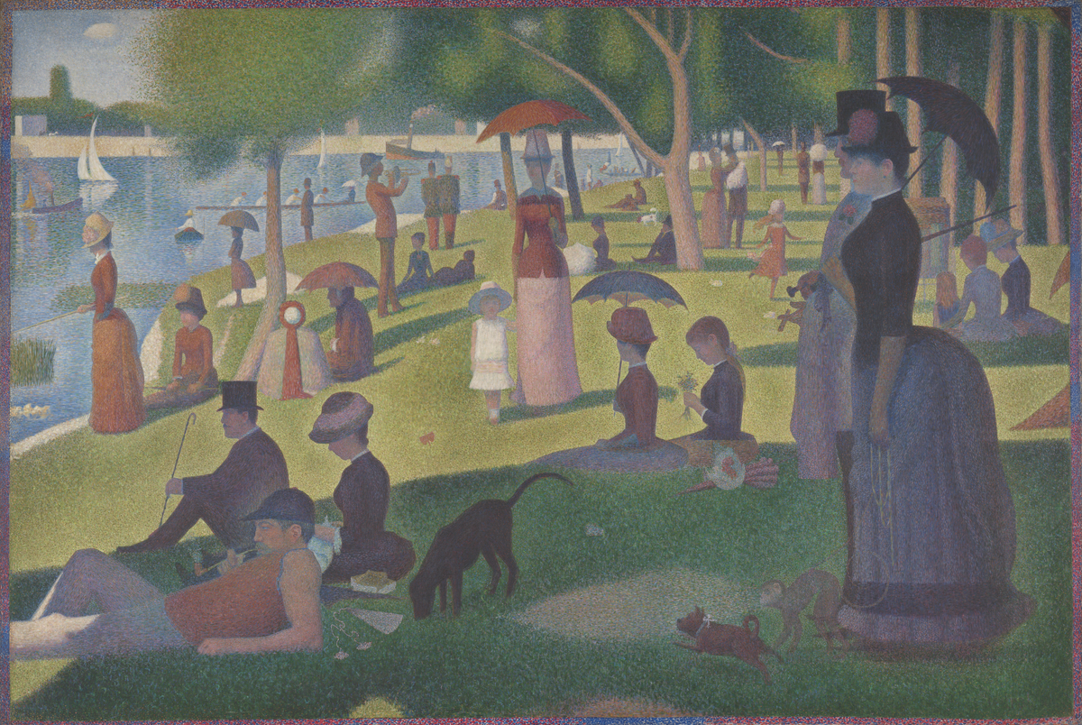 A Sunday on La Grande Jatte — Georges Seurat Paint by Numbers Kit — unframed artwork detail