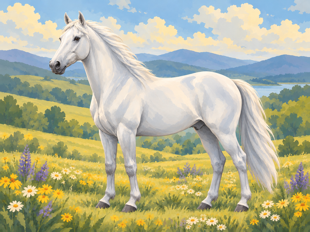 Among the Meadow Flowers Paint by Numbers Kit — unframed artwork detail