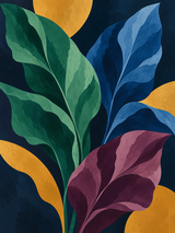 Botanical Nocturne Paint by Numbers Kit — unframed artwork detail
