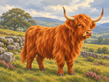 By the Old Stone Wall Paint by Numbers Kit — unframed artwork detail