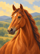 Copper in the Afternoon Paint by Numbers Kit — unframed artwork detail