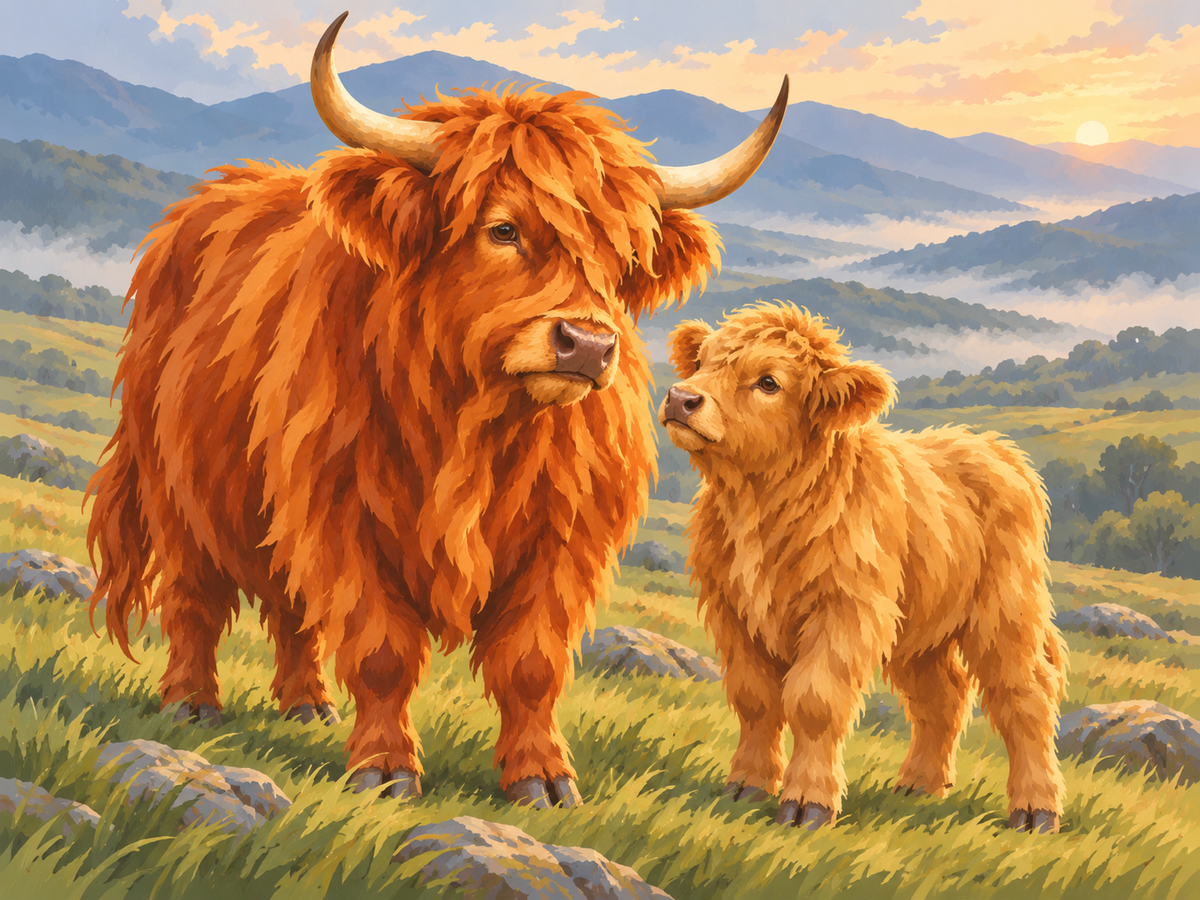 First Light Together Paint by Numbers Kit — unframed artwork detail