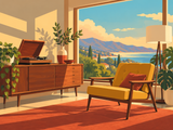 One More Record Paint by Numbers Kit — unframed artwork detail