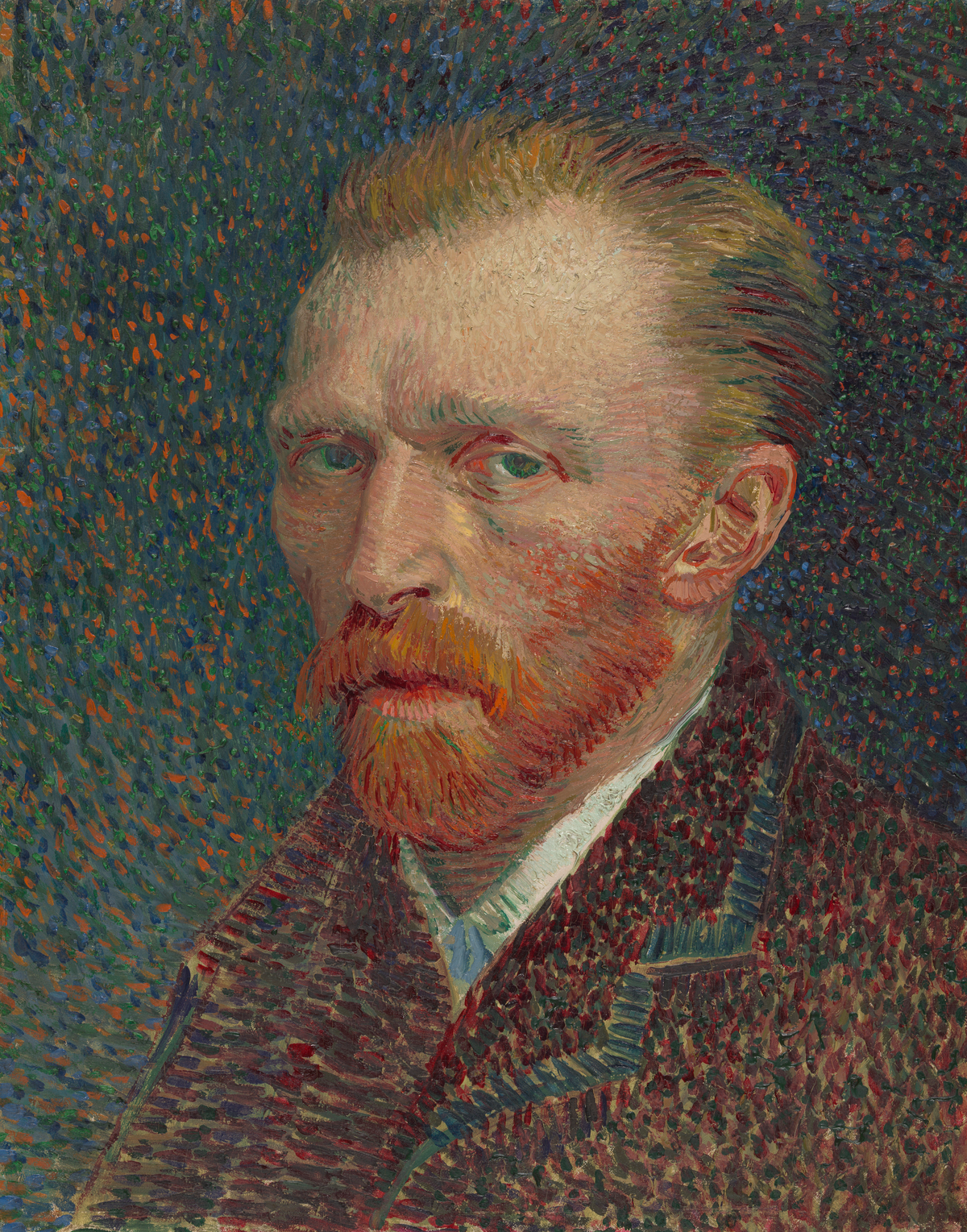 Self-Portrait (1887) — Vincent van Gogh Paint by Numbers Kit — unframed artwork detail