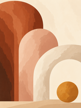 Terracotta Rhythm Paint by Numbers Kit — unframed artwork detail