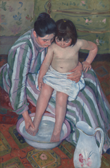 The Child's Bath — Mary Cassatt Paint by Numbers Kit — unframed artwork detail
