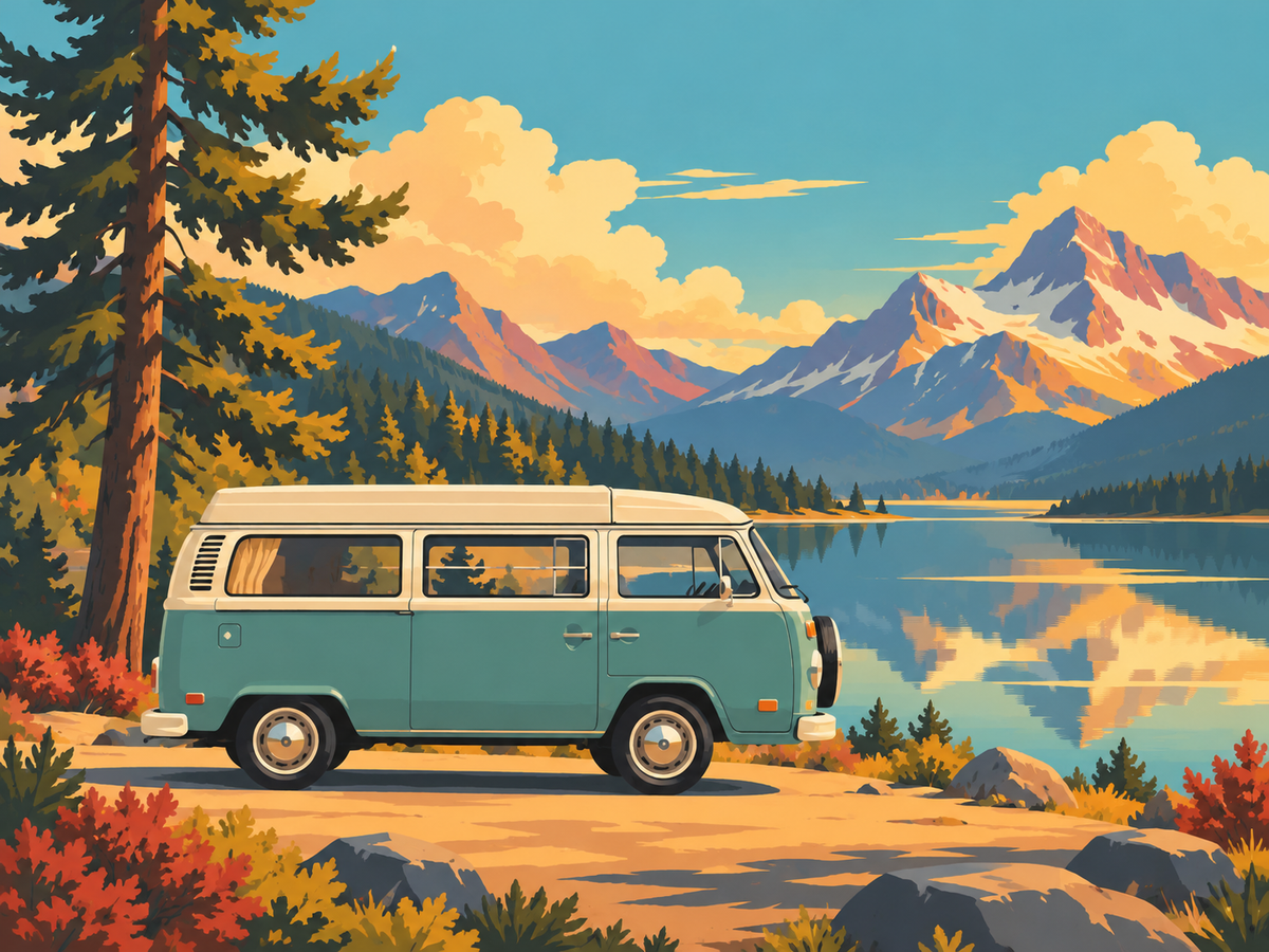 The Long Weekend Paint by Numbers Kit — unframed artwork detail