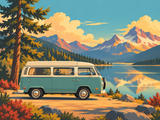 The Long Weekend Paint by Numbers Kit — unframed artwork detail