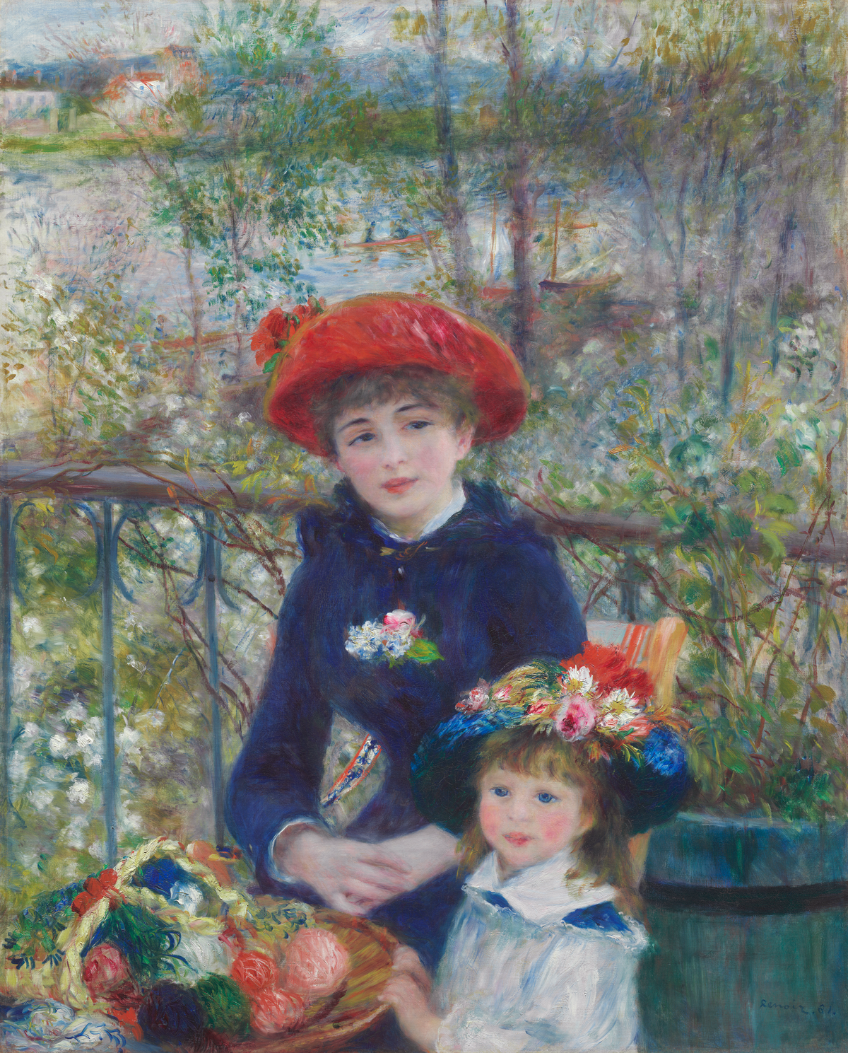 Two Sisters (On the Terrace) — Pierre-Auguste Renoir Paint by Numbers Kit — unframed artwork detail
