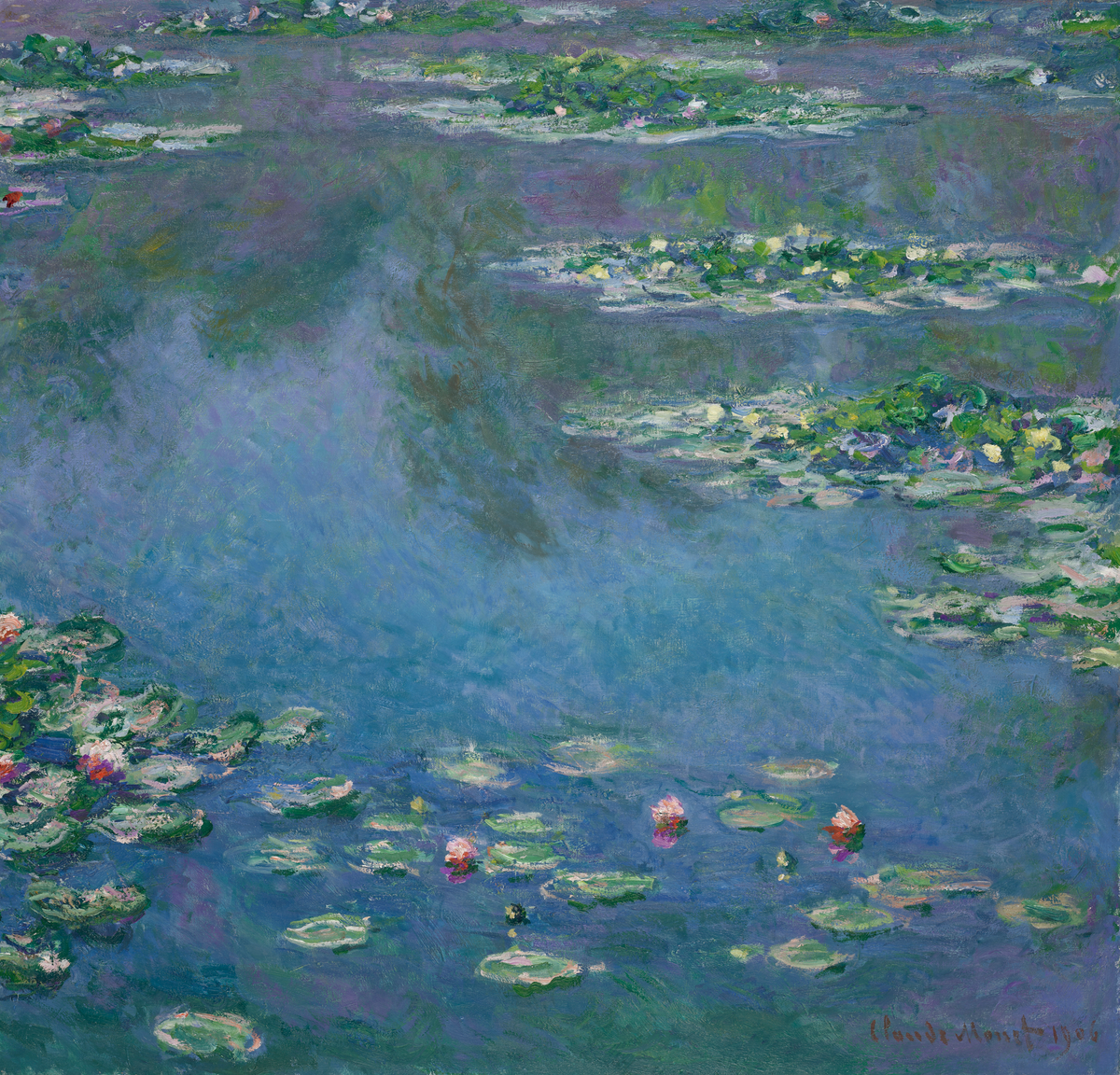 Water Lilies (1906) — Claude Monet Paint by Numbers Kit — unframed artwork detail