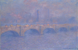 Waterloo Bridge, Sunlight Effect — Claude Monet Paint by Numbers Kit — unframed artwork detail
