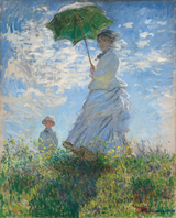 Woman with a Parasol — Claude Monet Paint by Numbers Kit — unframed artwork detail