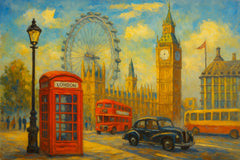 Cab in the Big Ben Light