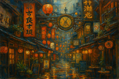 Lanterns in the Tokyo Night