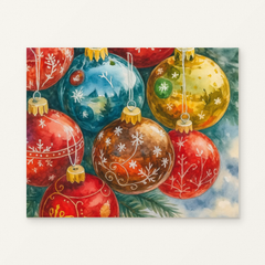Season of Sparkle Paint by Numbers Kit — original artwork displayed as a canvas on a warm off-white wall.