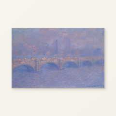 Waterloo Bridge, Sunlight Effect — complete artwork displayed on a canvas against a warm off-white wall.